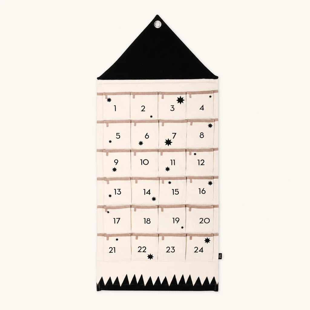 Advent Calendar Toddler – Fabric Wall Calendar 24 Pockets shown complete on a plain background