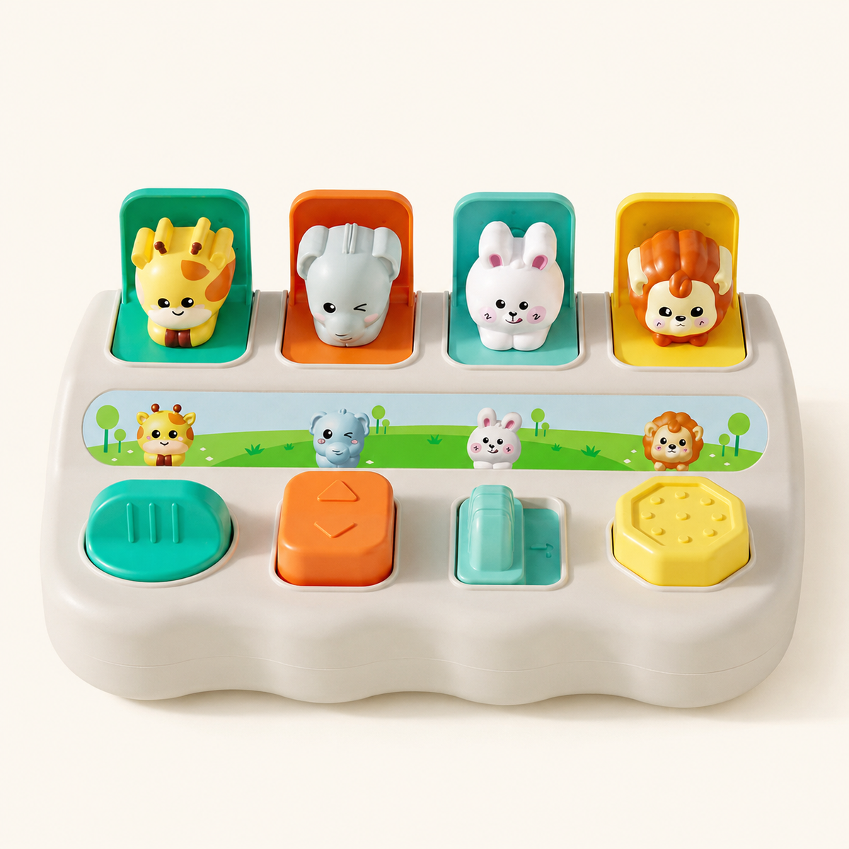 Animal Puzzle Box Pop-Up Hide and Seek Toy - image principale