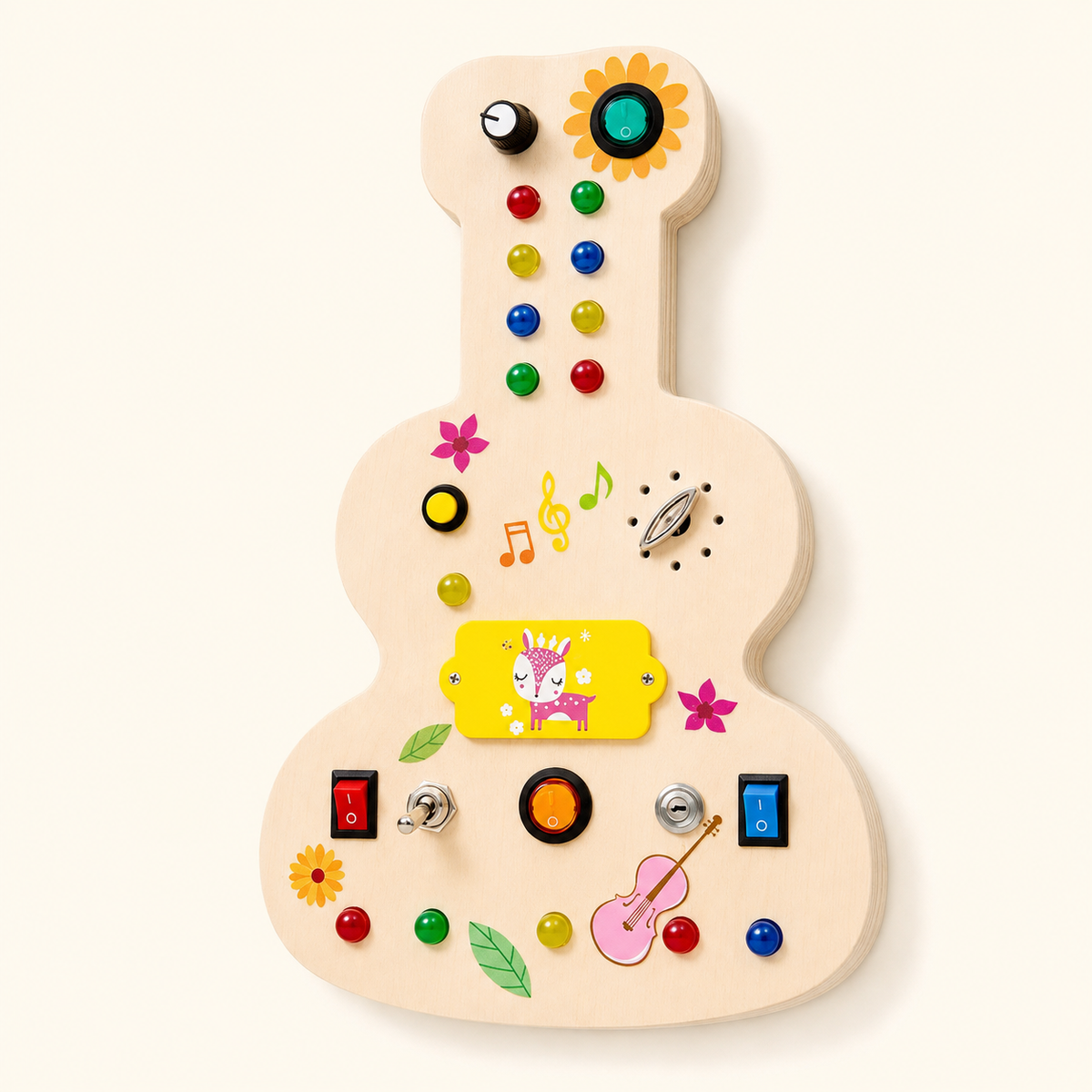 Busy Board Guitar with LED Lights and Switches - image principale