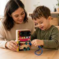 Busy Board Robot LED Switches Montessori Toy — view 4