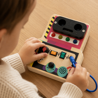 Busy Board Robot LED Switches Montessori Toy — view 5