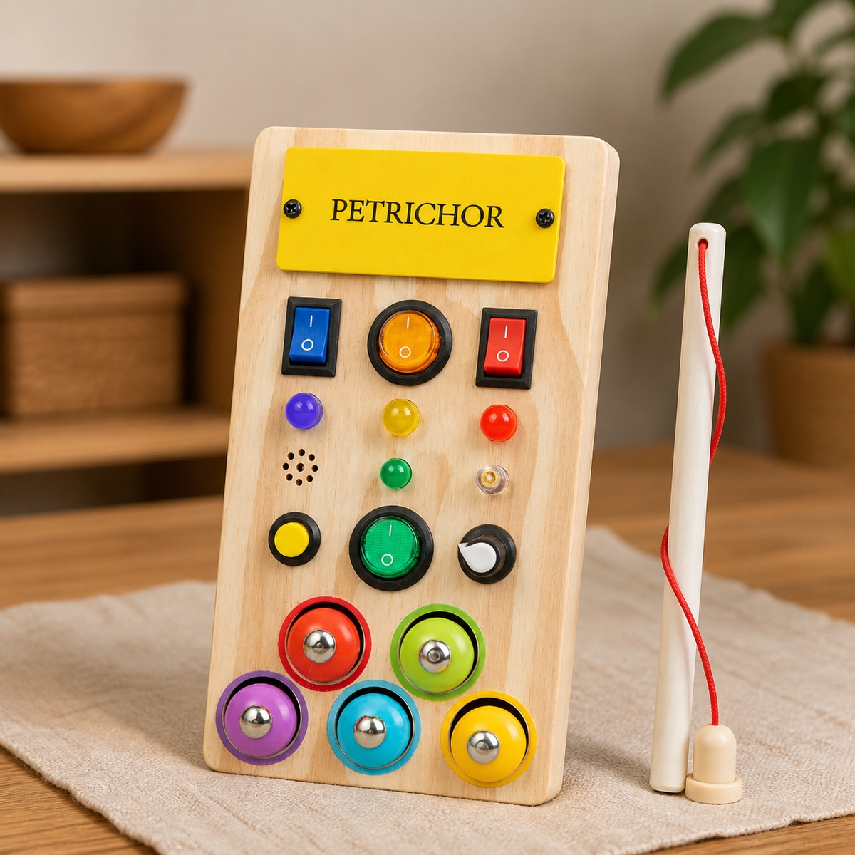 Busy Board Toddler LED Switches & Lights - objet surface réelle