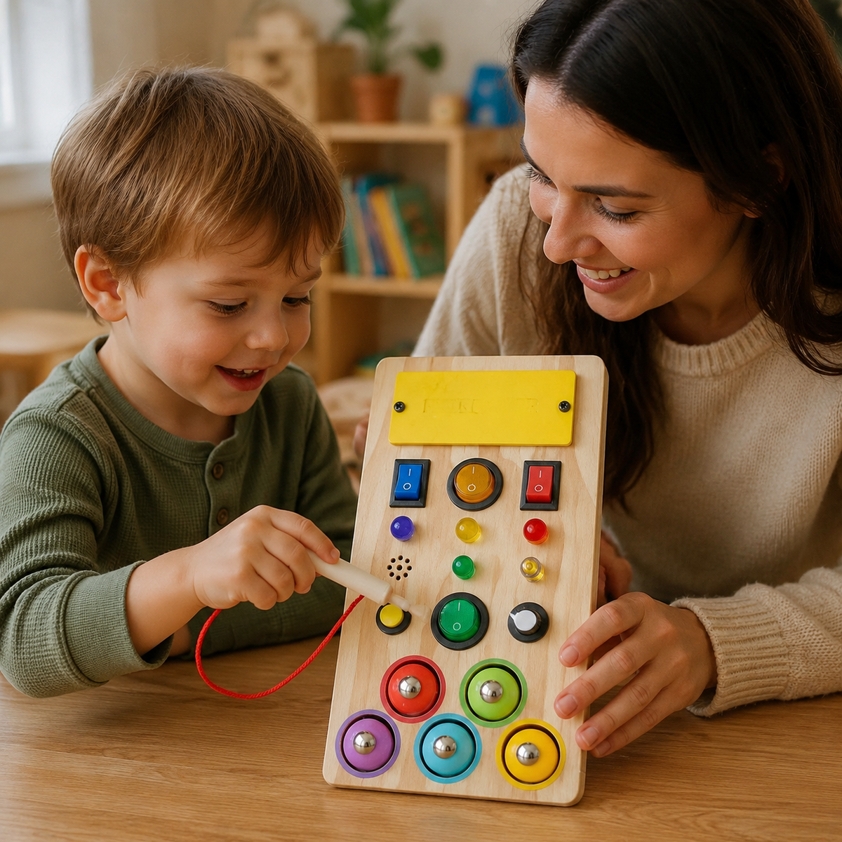 Busy Board Toddler LED Switches & Lights - utilisation