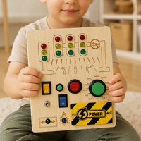Busy Board Traffic Light LED Switch Toy — view 1
