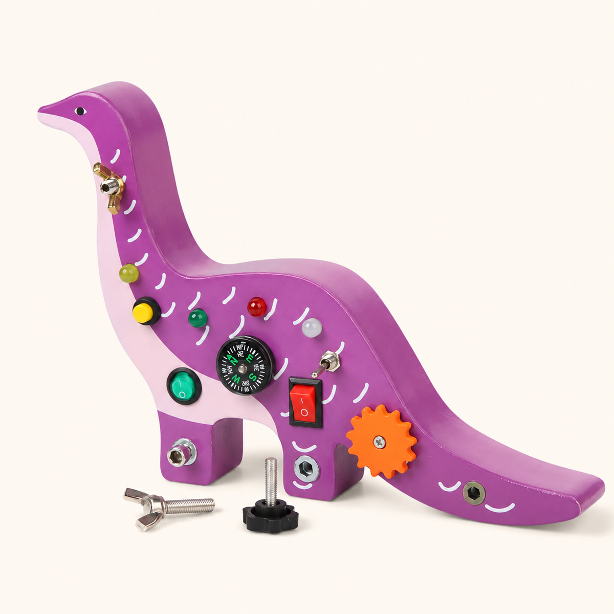 Dinosaur Busy Board Brachiosaurus LED Switches - image principale