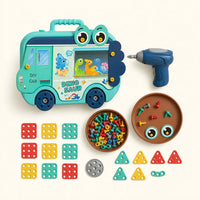 Drill Toy Montessori Set 211 Pieces shown complete on a plain background