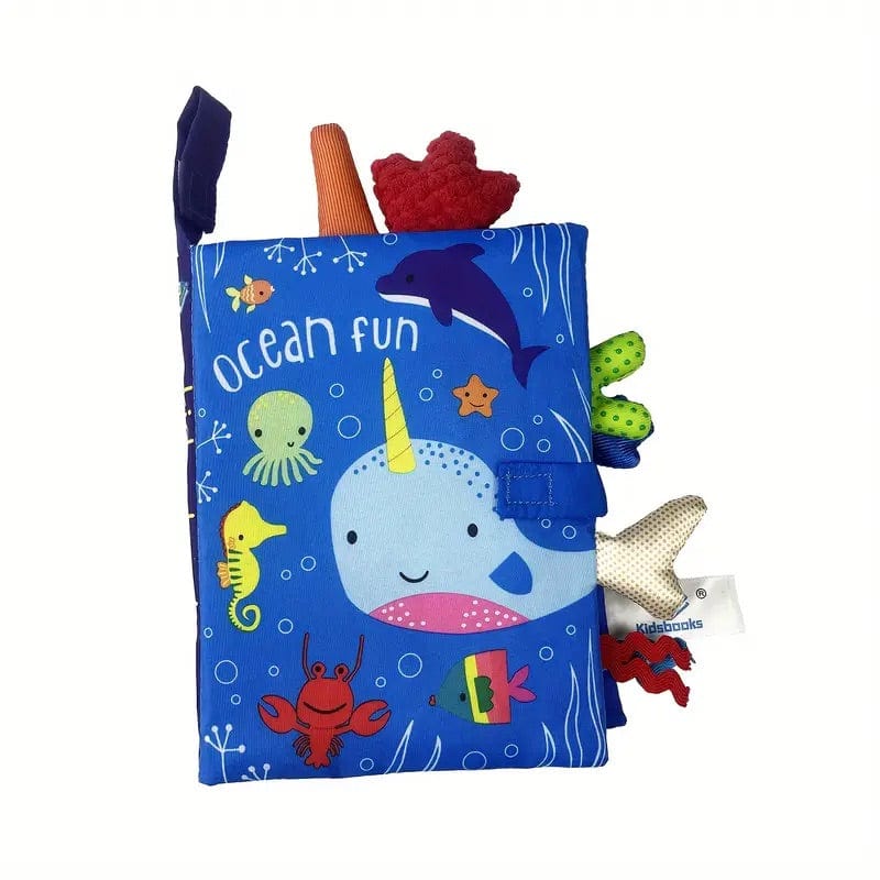Ocean Fun cloth book with narwhal and sea creature pages