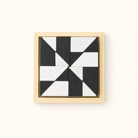 Geometric Shape Puzzle Montessori Wooden Blocks shown complete on a plain background