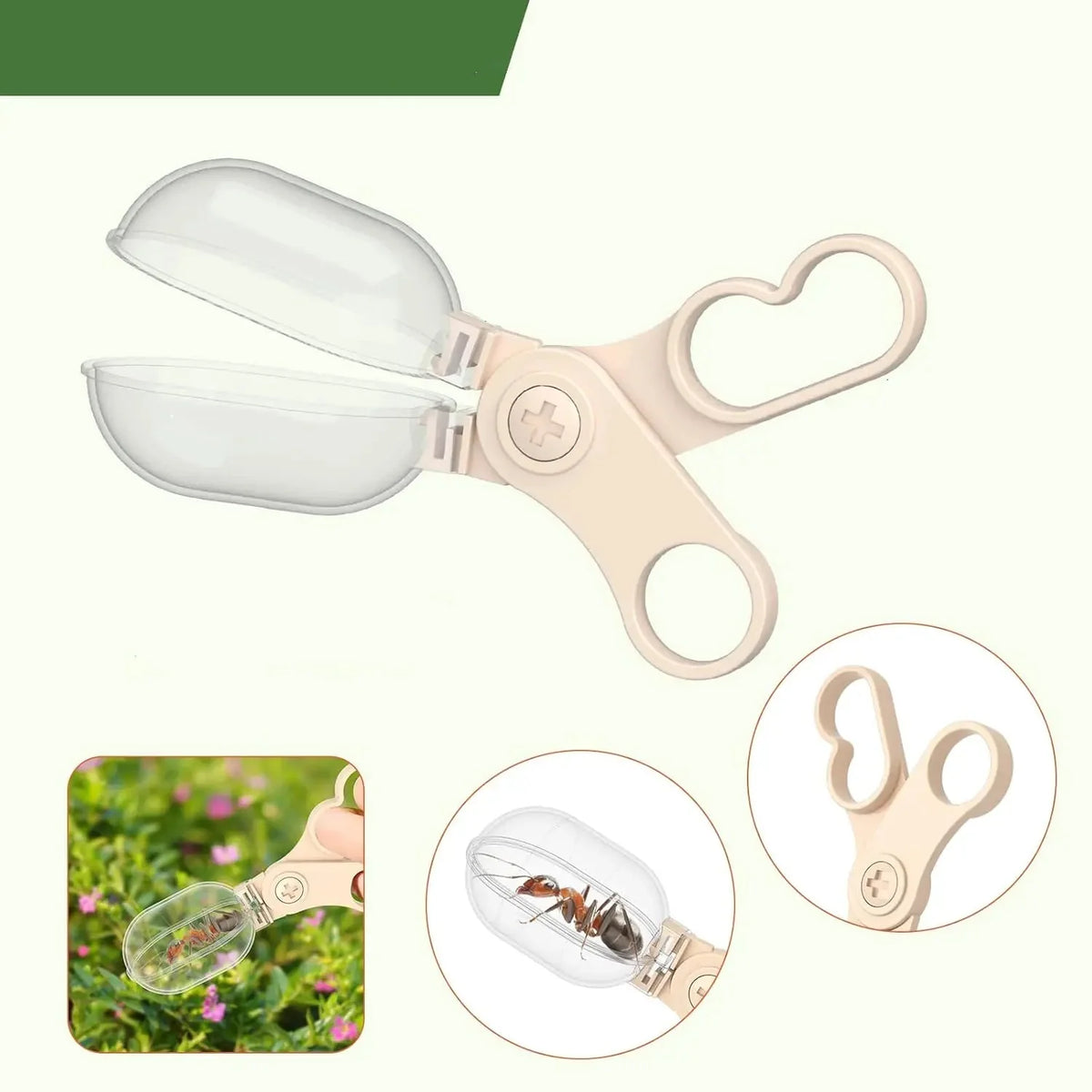 Insect explorer tongs and specimen viewer shown close up