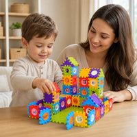 Child playing with the Interlocking Building Blocks - 150 Piece Set