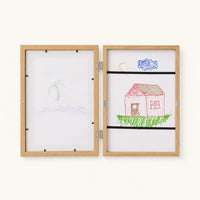 Kids Art Frame - Rotating Display & Storage shown complete on a plain background