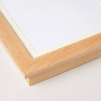 Close-up of the oak frame corner joint and mount