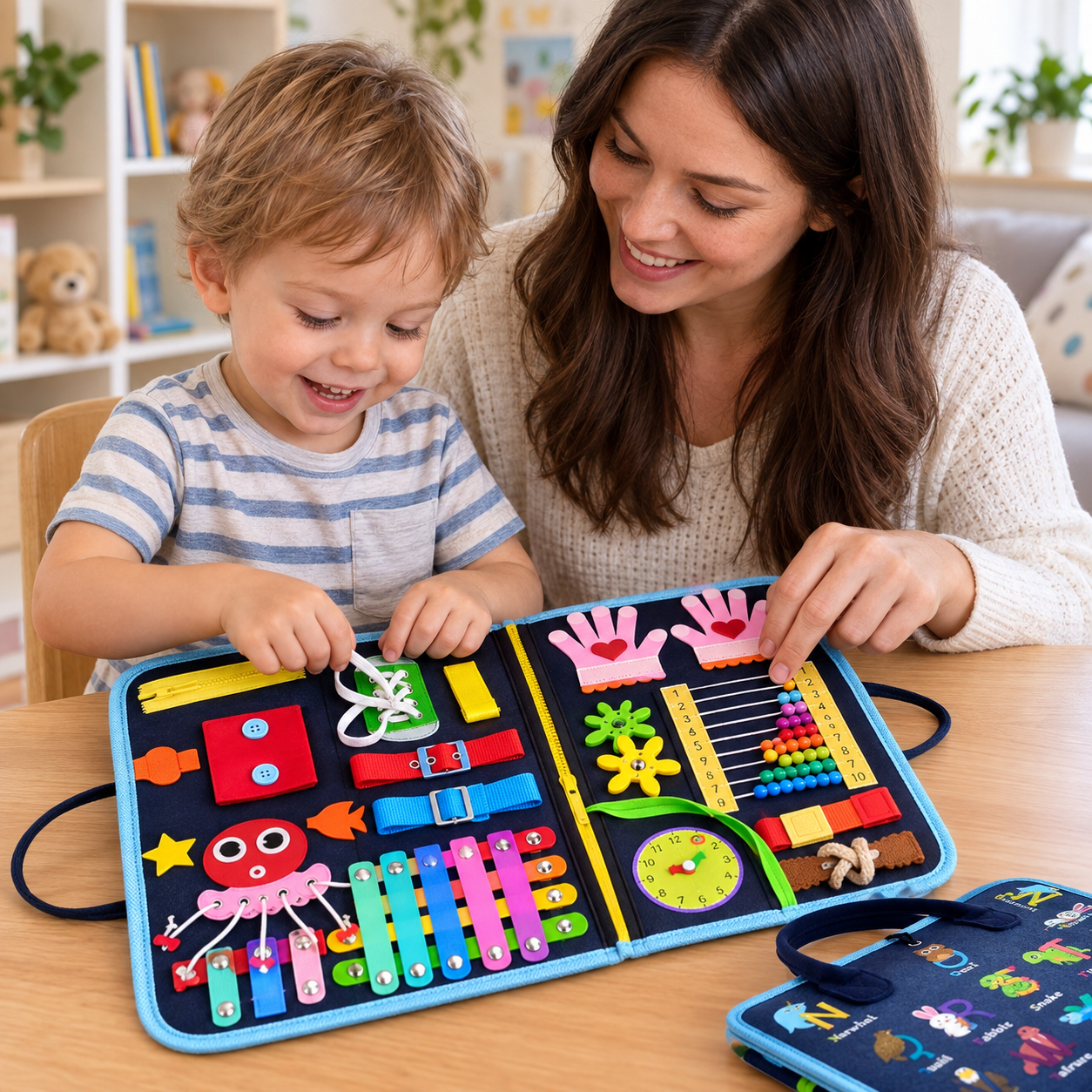 Kids Toys Busy Board Alphabet Learning Activity - utilisation