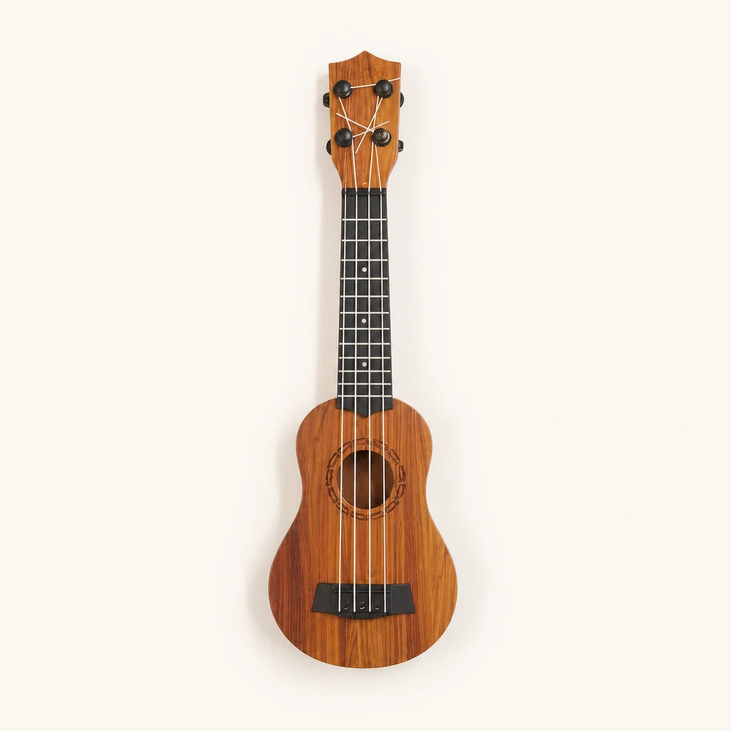 Kids Ukulele Montessori Musical Learning Instrument shown complete on a plain background