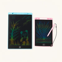 LCD Writing Tablet Colorful Rainbow Screen shown complete on a plain background