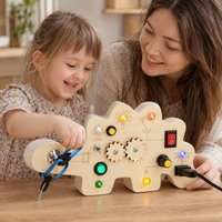 LED Busy Board Dinosaur Switch & Gear Toy - utilisation