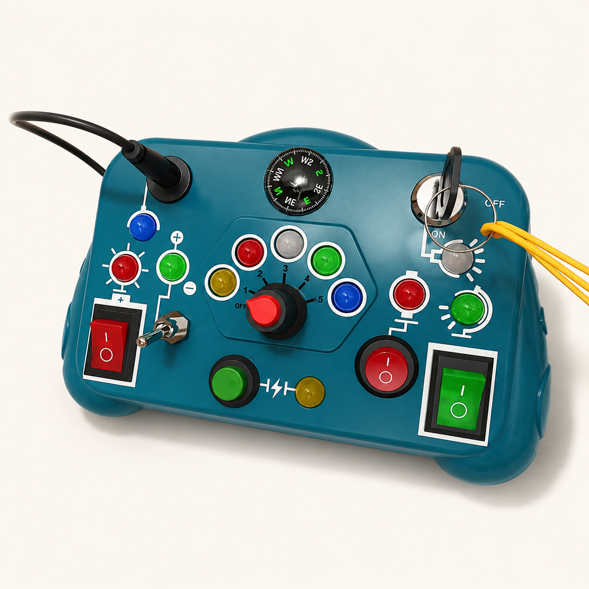 LED Busy Board - Electronic Activity Panel for Toddlers - green