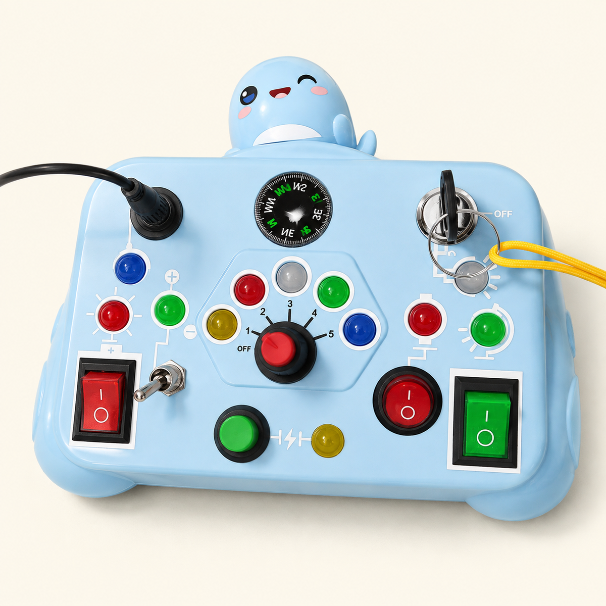 LED Busy Board - Electronic Activity Panel for Toddlers - blue