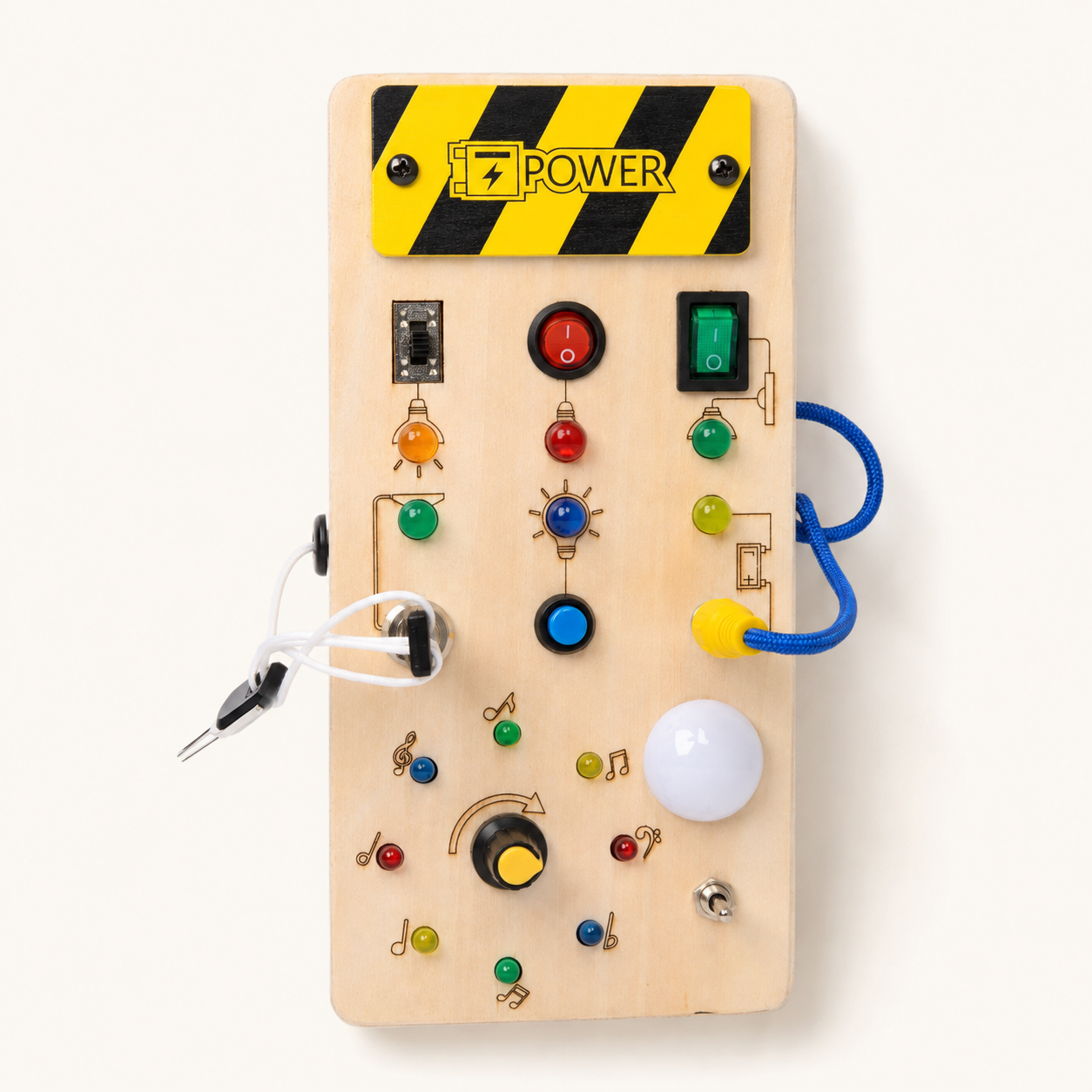 LED Busy Board – Music Note Switch Toy - image principale