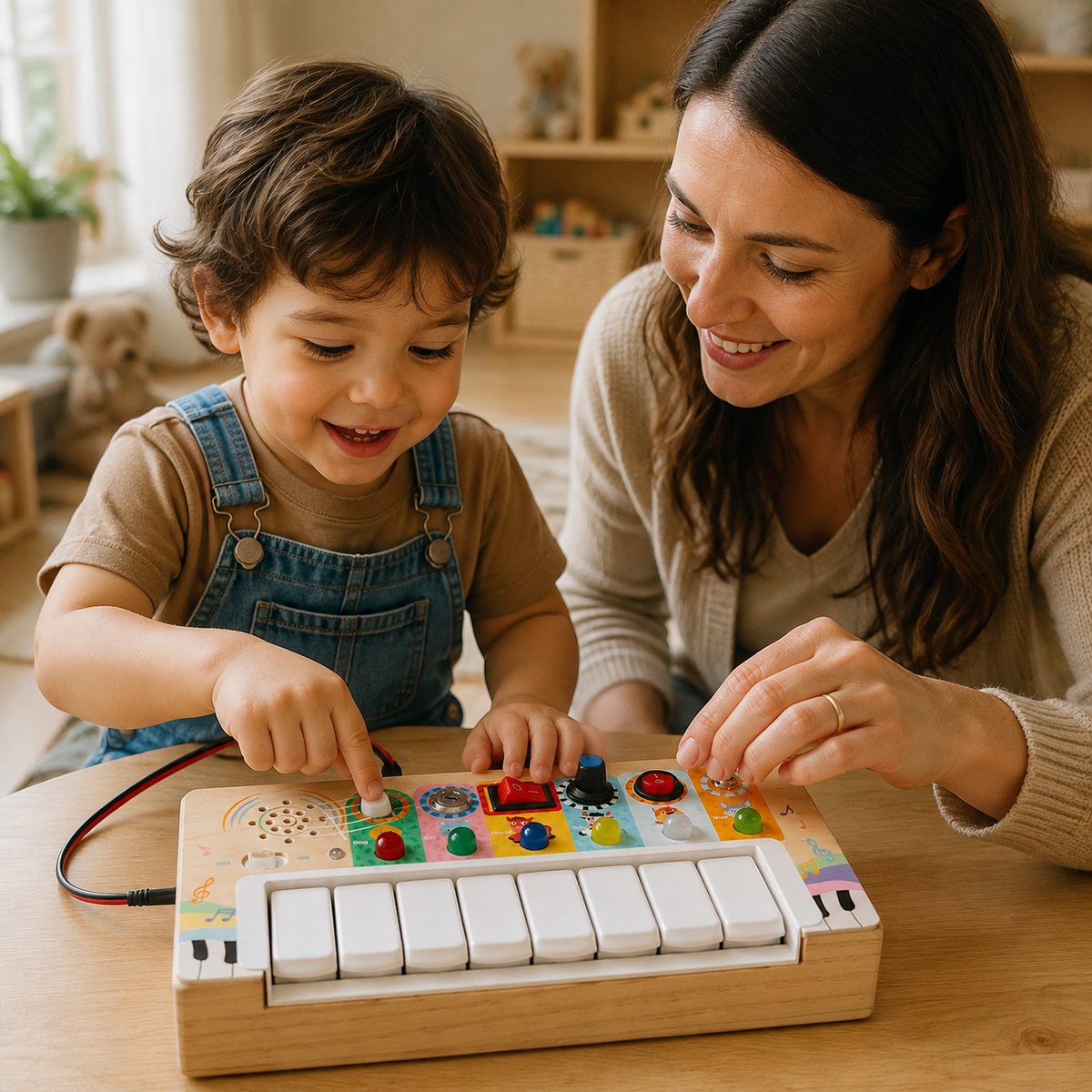 LED Busy Board Piano Switch Toy - utilisation