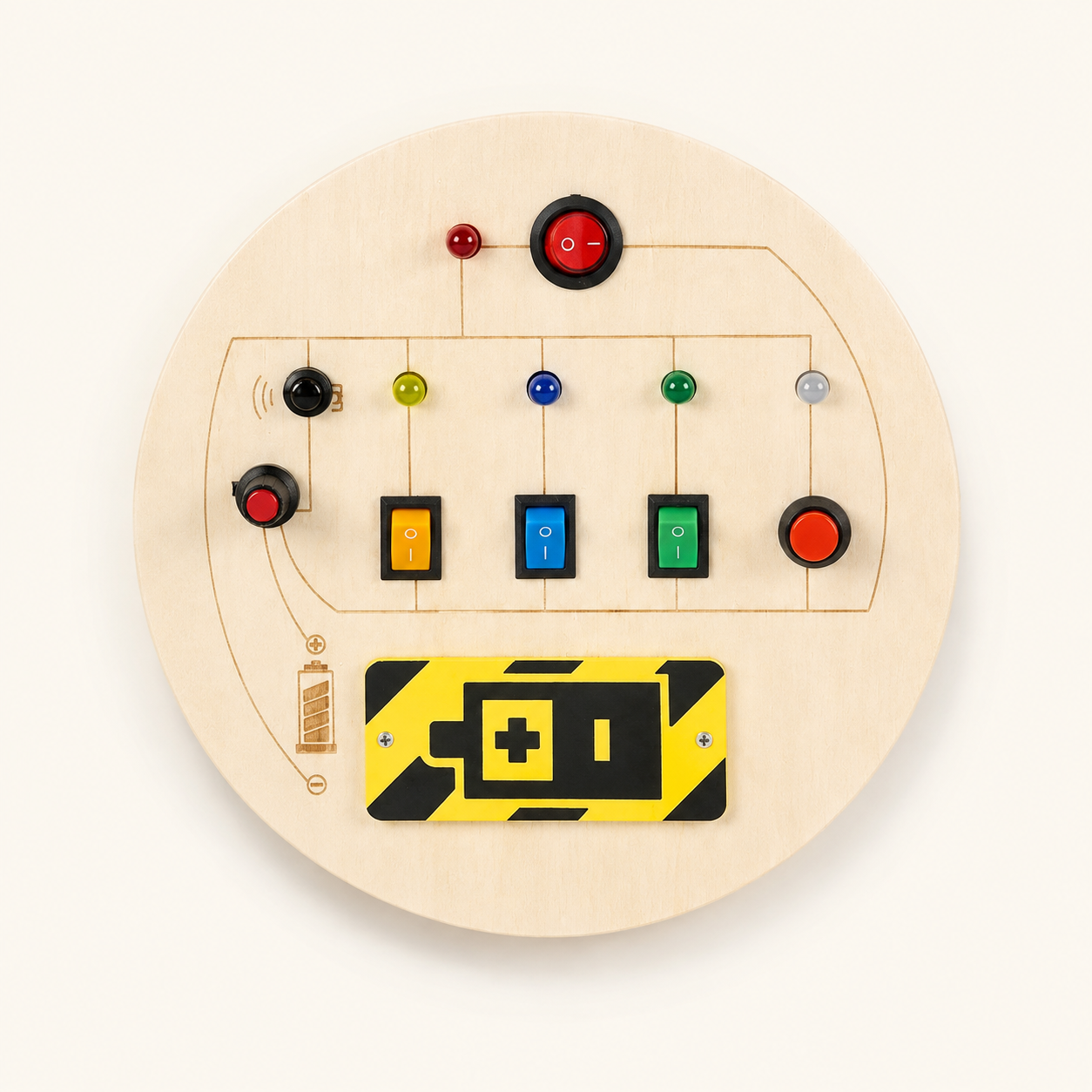 LED Busy Board Round Switch Light Toy — view 2