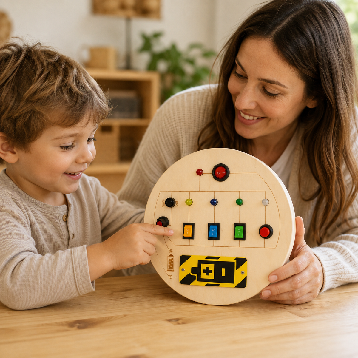 LED Busy Board Round Switch Light Toy — view 3