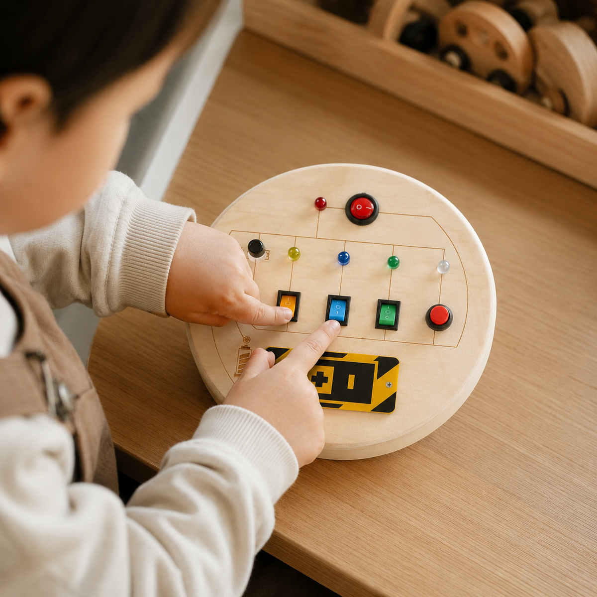 LED Busy Board Round Switch Light Toy — view 4