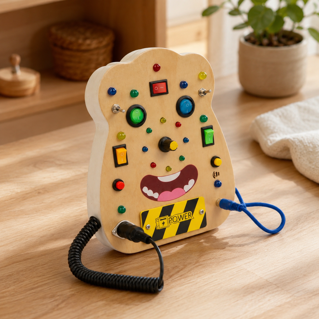 LED Busy Board with Light Switches & Buttons - objet surface réelle