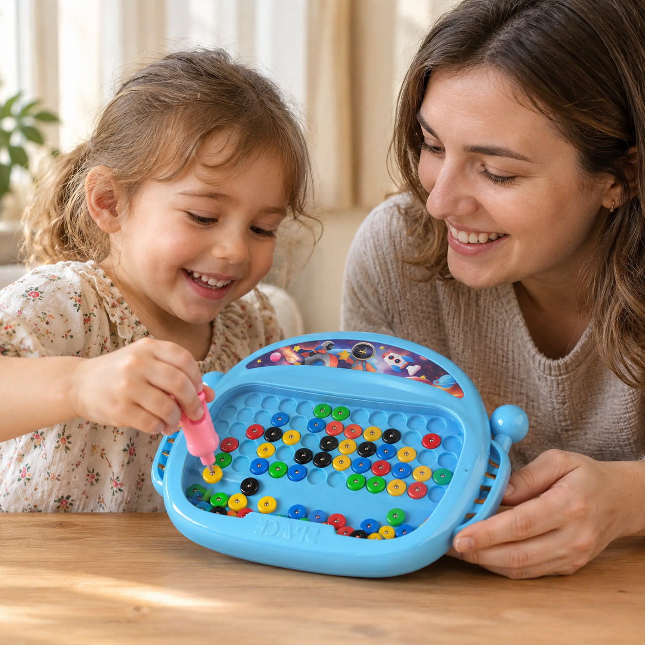 Magnetic Bead Board - Portable Drawing Toy - utilisation