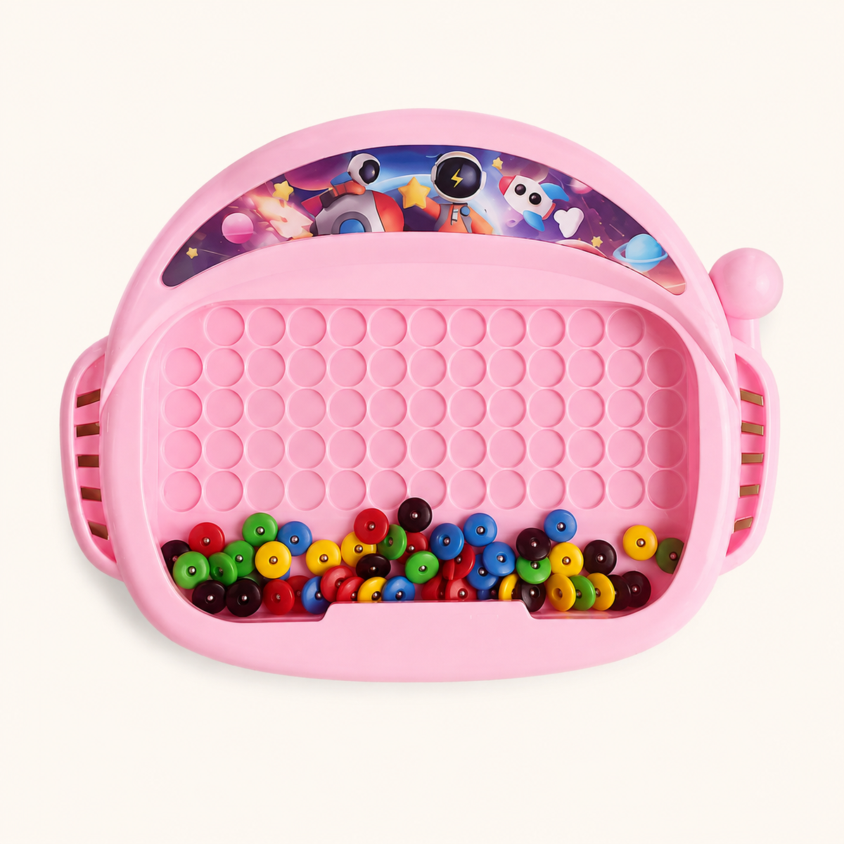 Magnetic Bead Board - Portable Drawing Toy - Pink box
