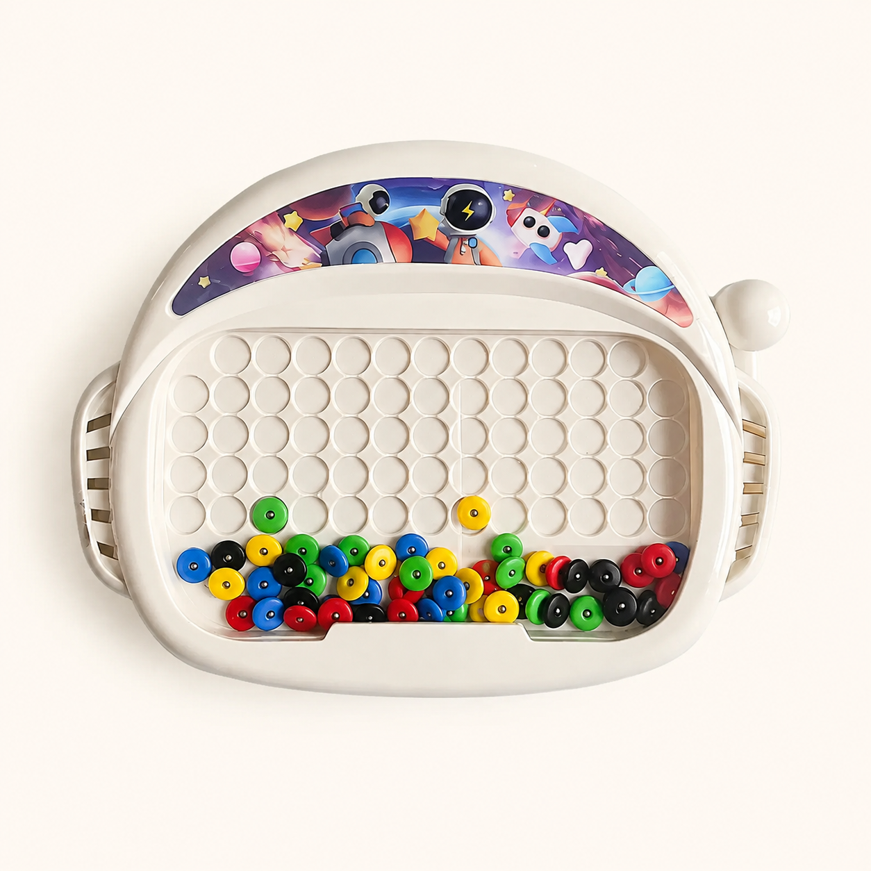 Magnetic Bead Board - Portable Drawing Toy - Beige box