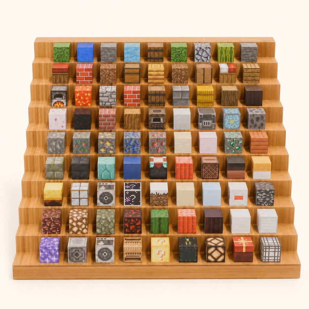 Magnetic Building Blocks Minecraft-Style Creative Set - 60pcs