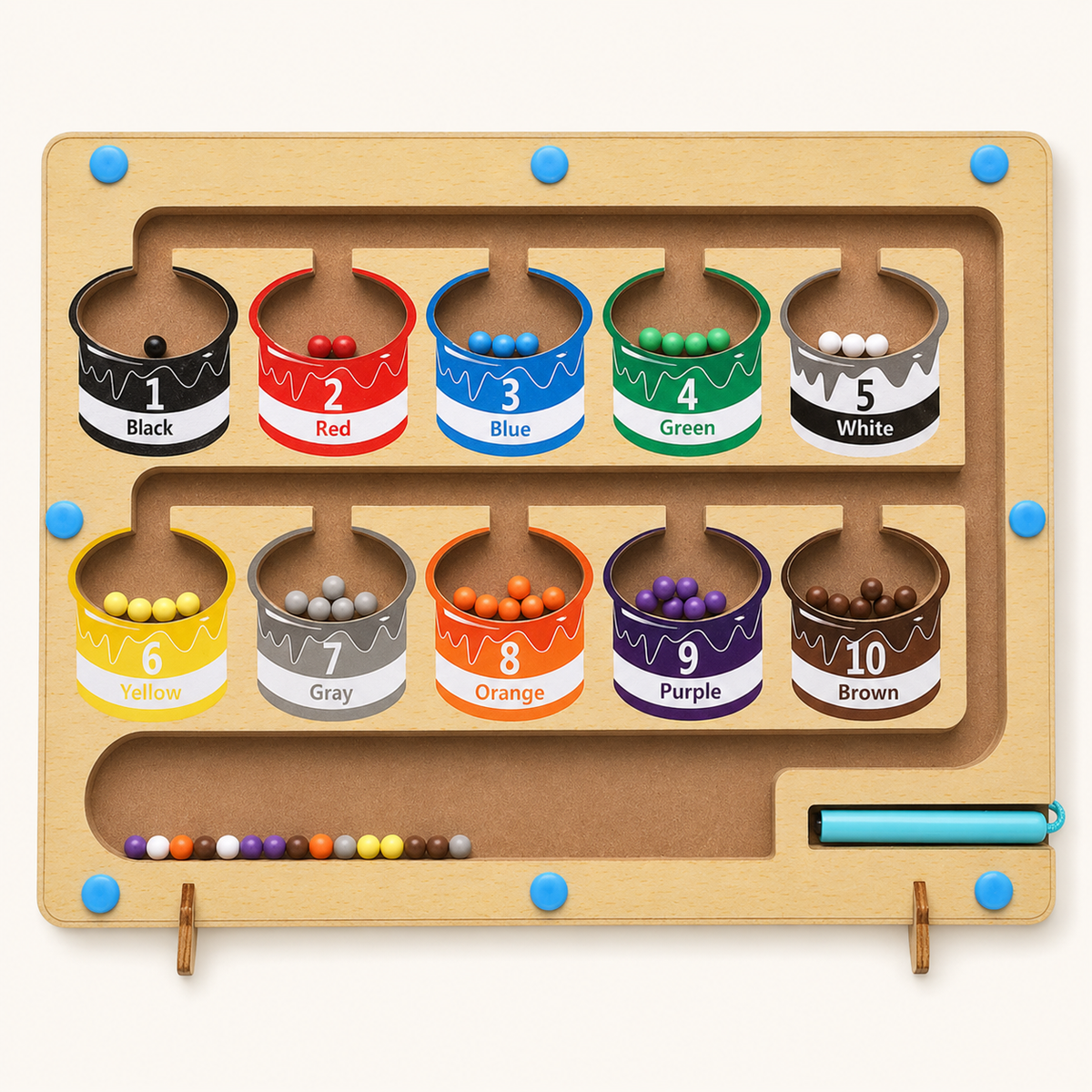 Magnetic Counting Board with Colour Sorting Beads - image principale