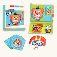 Magnetic Face Puzzle Portrait Builder Book shown complete on a plain background