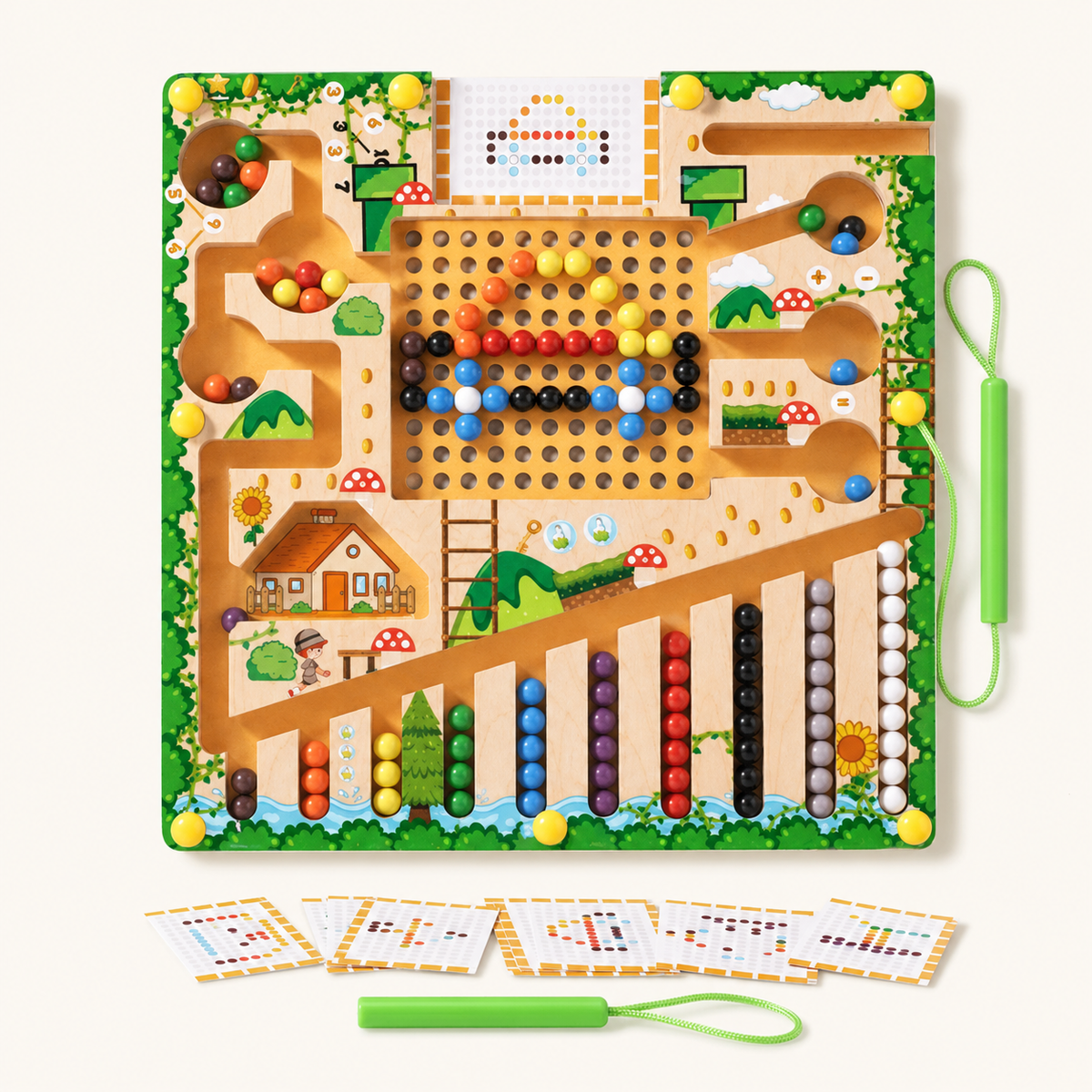 Magnetic Maze Board 2-in-1 Bead Pegboard Set - image principale