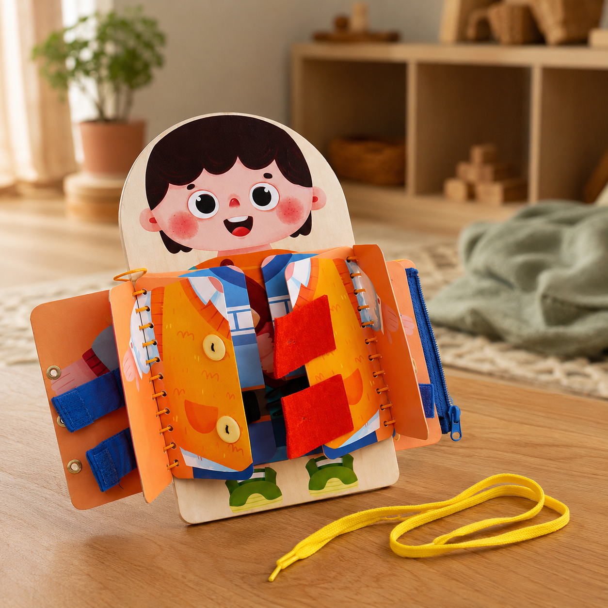 Montessori Busy Board Character Book - objet surface réelle