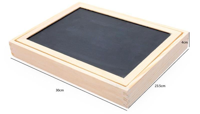Robot-theme double-sided magnetic board with wooden frame