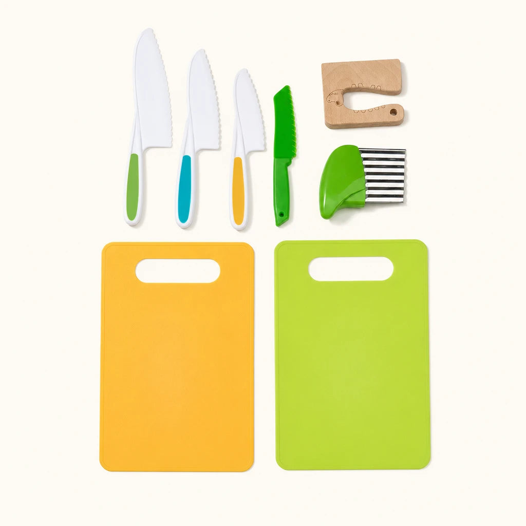 Montessori Toddler Kitchen Set shown complete on a plain background