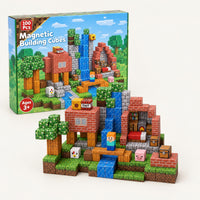 Animal House magnetic building cubes set with its box