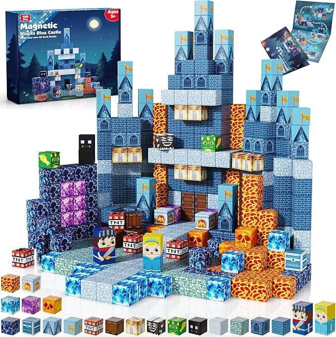 Contents of the 100 cubes Blue Castle set