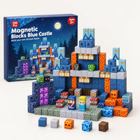 Blue Castle magnetic building cubes set with its box