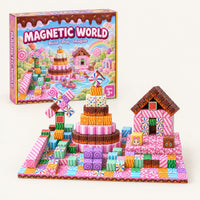 Candy House magnetic building cubes set with its box