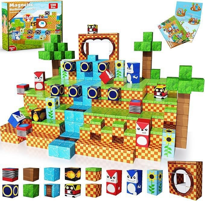 Contents of the 100 cubes Checkered Hills Adventure set