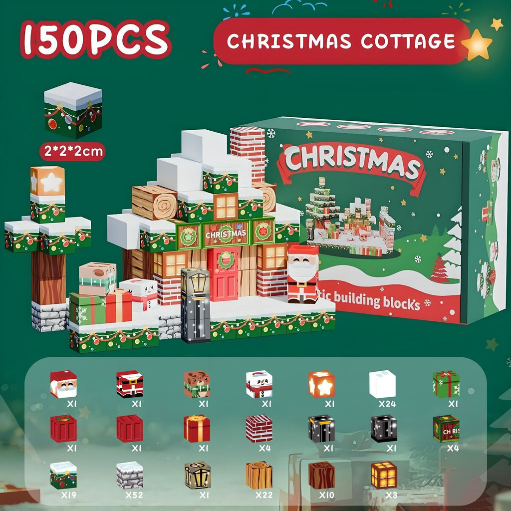 Contents of the 150-cube Christmas Cottage set