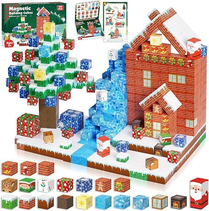 Contents of the 150 cubes Christmas Village set