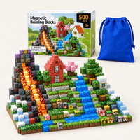 Countryside Farm magnetic building cubes set with its box
