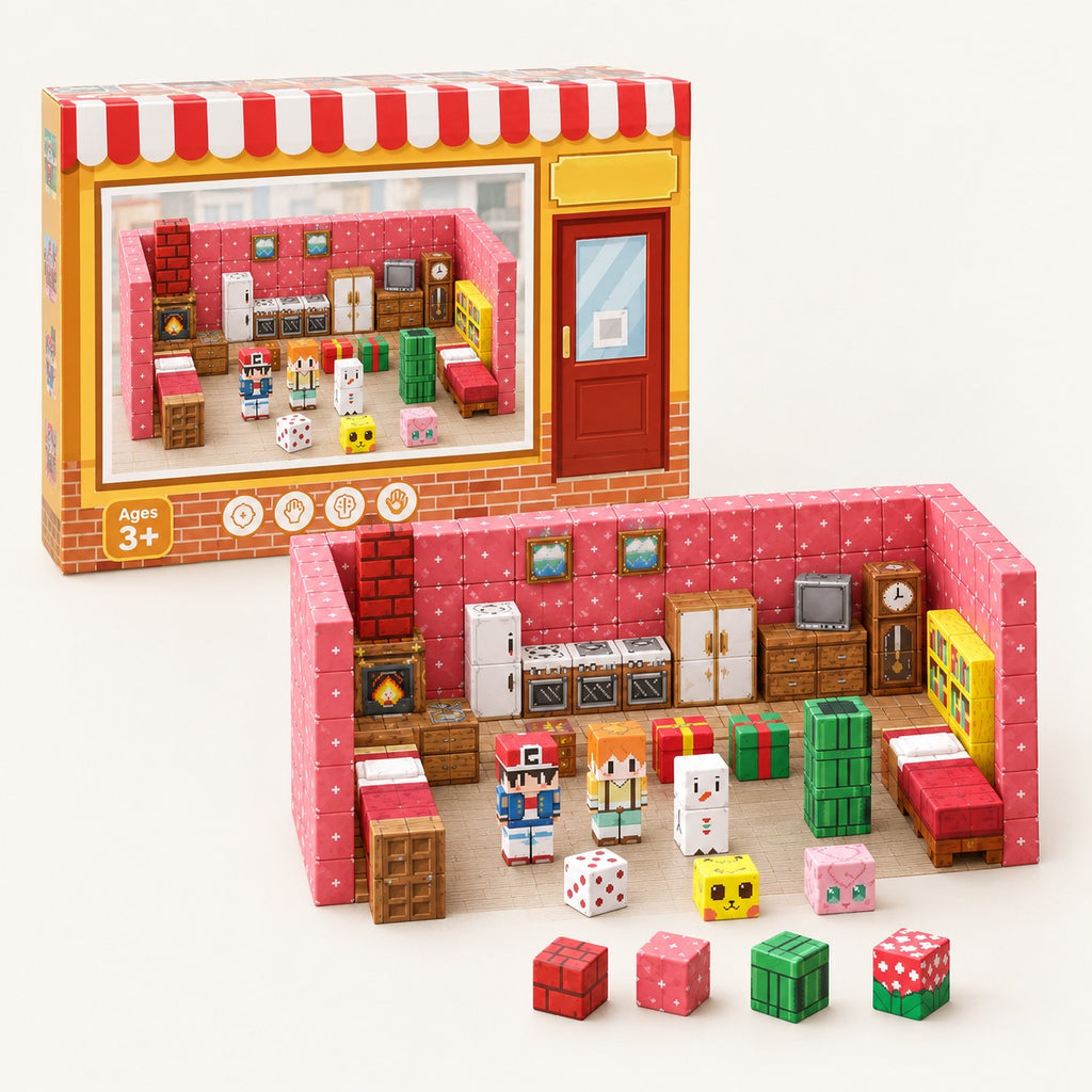 Cozy Home magnetic building cubes set with its box