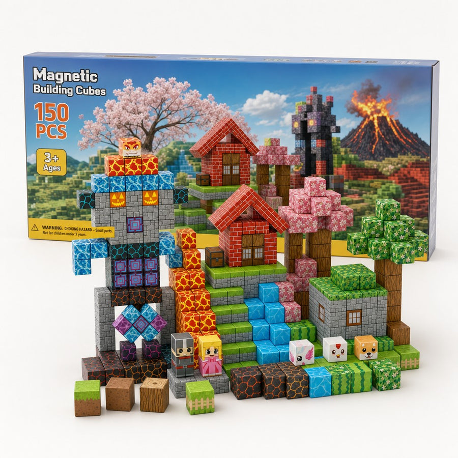 Dream World magnetic building cubes set with its box