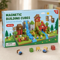 Farm Village magnetic building cubes box