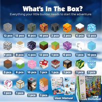 Contents of the 150 cubes Fire & Ice World set
